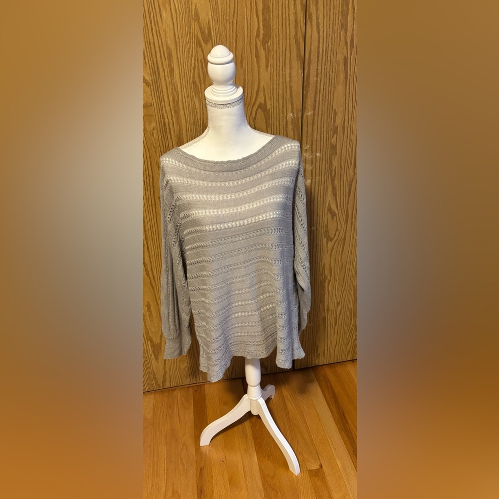 SHEIN Light Gray Off-the-Shoulder Sweater